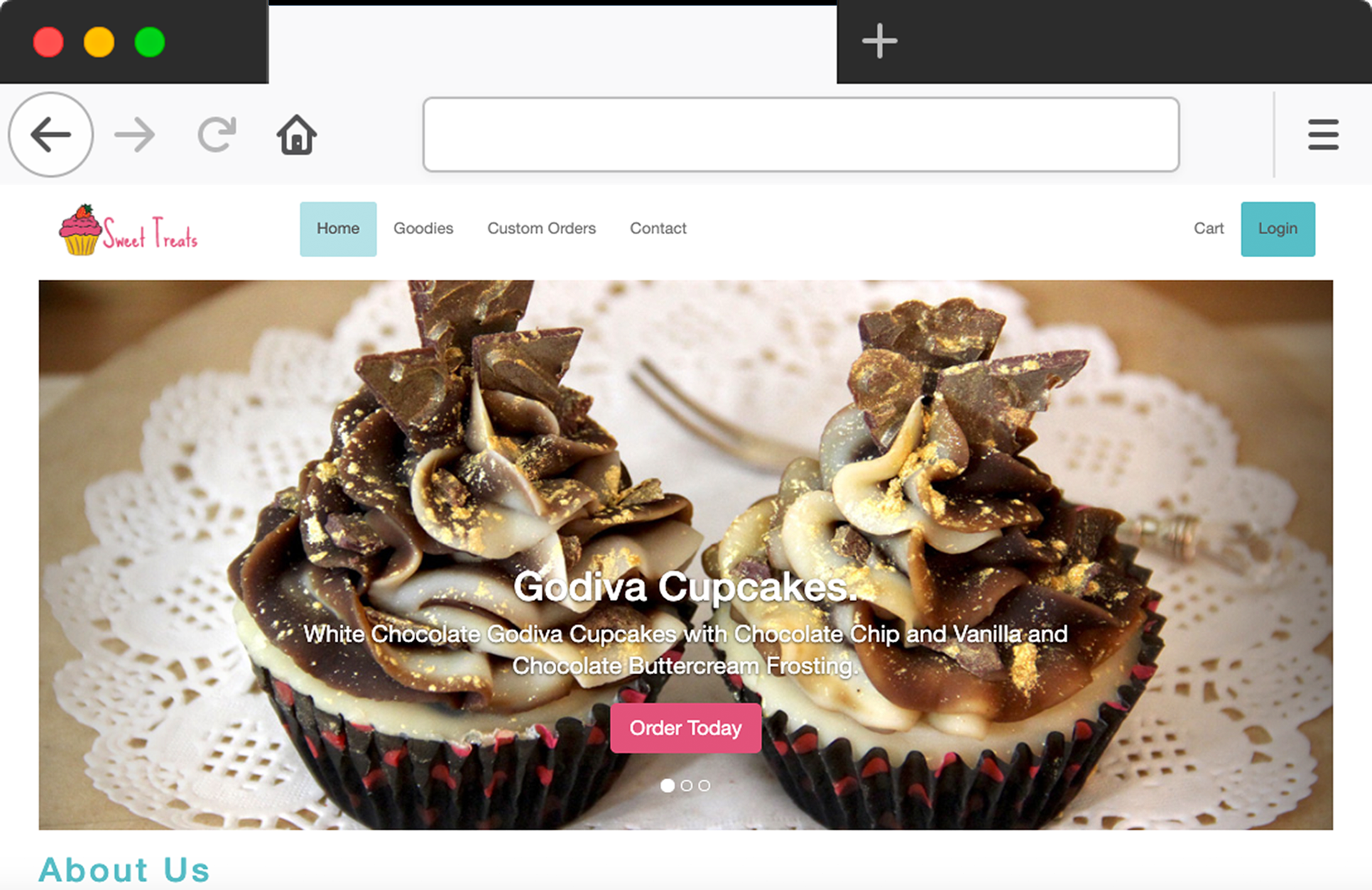 homepage image of Sweet Treats bakery